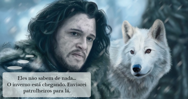 Jon Snow, Fantasma e a muralha 2 - texto